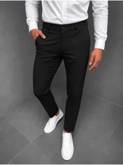 Pantaloni barbati eleganti negri B1734 B8